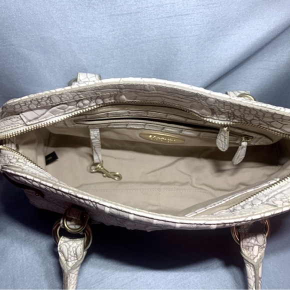 Brahmin Medium Ivory Satchel Bag - Picture 7 of 15